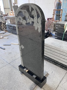 Nuevo Monumento Funerario de Granito Negro Estilo Ruso con Tallado de Árbol en Granito Negro - Product Image 4