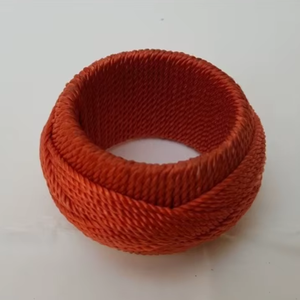 Anneau de serviette en corde orange fait main |   Support de table décoratif pour mariage, fête, banquet, restaurant, décoration de table à domicile - Product Image 2