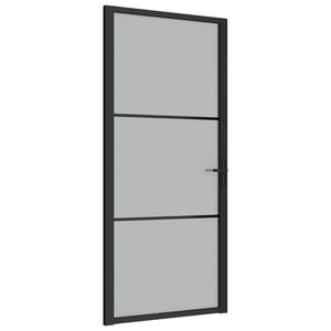 Vetro nero opaco e lastra di alluminio porta 36.6 \ "x79.3 \" - Product Image 2