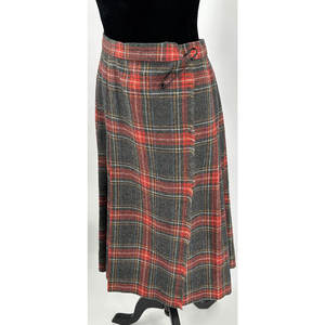 Falda Kilt Tradicional Plisada Hecha a Mano para Mujer, Diseño Tartán Escocés Gris, Lana, 2026 - Product Image 4