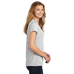 T-shirt blanc pour femme, col en V profond, 100% coton biologique de luxe, pré-rétréci, certifié GOTS, doux, respirant, coupe classique - Product Image 3