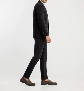 Ensemble blazer noir classique, blazer ajusté avec sangles de moine de créateur, tenue élégante smart-casual, couleurs et tailles personnalisées, costume homme - Product Image 6