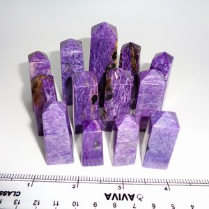 Obelisco de Cristal de Charoita Natural Chakralume, Pulido a Mano, Gema Púrpura para Meditación, Reiki, Sanación Energética de Chakras - Product Image 4