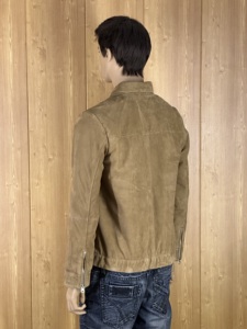 GRIP SAFE INDUSTRIES Men's Tan Goat <b>Suede</b> Bomber <b>Jacket</b> Minimalist Trucker Style YKK Zipper Quick Dry Breathable - Product Image 4