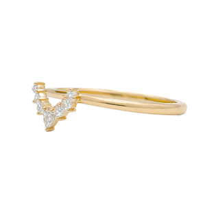 แหวนเพชรทรงกลมและทรงหยดน้ำสี DEF ความสะอาดระดับ VVS เพชรเลี้ยงในห้องปฏิบัติการ ประดับแบบคลัสเตอร์ ทองคำแท้ 10K 14K แหวนสัญญา แหวนขอแต่งงาน - Product Image 2