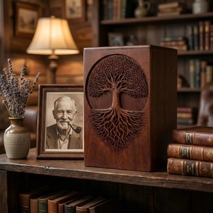 Eco-Friendly Rectangle <b>Wooden</b> <b>Box</b> for Jewelry Gift Storage-Soft Interior for Delicate Items Christmas Chinese New Year Tabletop - Product Image 1