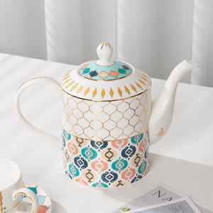 Sophisticated Marble Finish <b>Tea</b> <b>Set</b> With Premium Porcelain Material Elegant <b>Tea</b> Cups Stylish Teapot Decorative Tray - Product Image 3