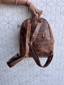 New Arrival Genuine Leather Handmade Cowhide Fur Leather <b>Backpack</b> Rucksack Multi Uses <b>Backpack</b> Wholesale Bulk Product - Product Image 4