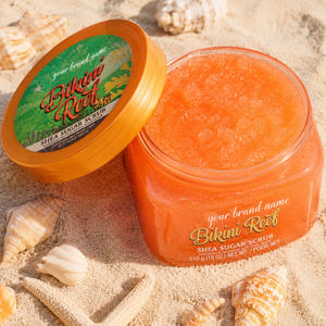 Private Label Bikini Reef Shea Sugar <b>Body</b> <b>Scrub</b> Deep Exfoliating Moisturizing Skin Polishing <b>Scrub</b> OEM Bulk Wholesale Supplier - Product Image 2