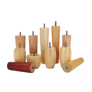 Eco Friendly Solid Wood Furniture Legs for <b>Sofa</b> Cabinet Dresser Round Ottoman Feet Replacement Wooden Legs Natural Style - Product Image 1