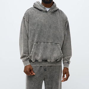 Sudadera con Capucha Oversize de Mezclilla para Hombre, Azul Lavado, con Bolsillos Delanteros y Logotipo Personalizado Bordado, Ideal para Invierno - ¡La Más Vendida! - Product Image 6