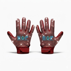 Receiver Gloves New <b>Rhinestones</b> Football Receiver Gloves <b>Top</b> Trending <b>Rhinestones</b> American Football Gloves - Product Image 5
