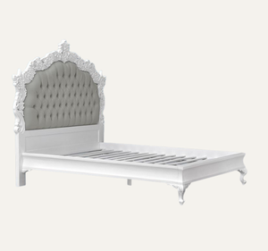 Cama King Size Clásica de Lujo, Tapizada y Ensamblada, Muebles de Dormitorio de Estilo Francés - Product Image 3