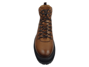 Botas de Combate de Cuero Genuino Marrón, con Cordones, Punta Redonda, Suela de Goma, Entresuela de EVA, Antideslizantes, para Todas las Temporadas - Product Image 4