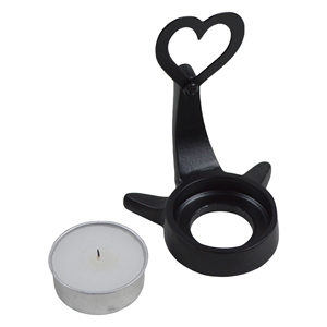 Décoration de Noël pour la maison, support à bougies en métal, nouvelles tendances, porte-bougie T-light avec finition peinte en noir, décoration festive pour la table de nuit - Product Image 2
