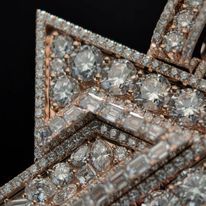 จี้เพชรเลตเตอร์ LZ แบบปลูกในห้องปฏิบัติการ สร้อยคอทองคำ ประดับเพชรเต็มตัวอักษร  เครื่องประดับฮิปฮอป ของขวัญสลักชื่อตามสั่ง สำหรับผู้ชายและผู้หญิง - Product Image 4