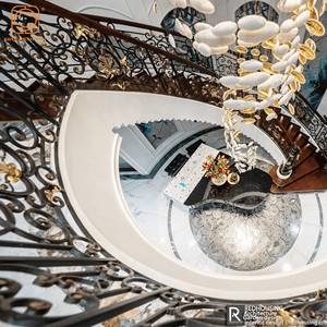 Barandilla de Escalera de Hierro Forjado KHP, Duradera y de Alta Calidad, Barandal Decorativo Fácil de Instalar para Uso Residencial y Comercial Moderno - Product Image 4