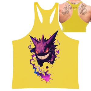 Camiseta sin mangas de poliéster de alta calidad para hombre, chaleco informal liso vintage para verano, ropa de gimnasio con logo frontal, proveedor mayorista a granel - Product Image 2