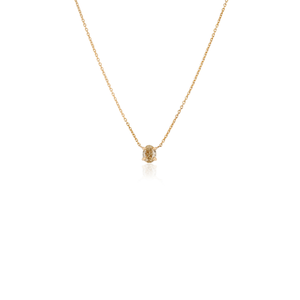 Dainty Minimalist Style Prong Set Natural Diamond K18 Yellow Gold Stacking Solitaire Pendant Necklace Wholesale Price Jewelry - Product Image 1