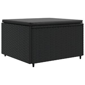 Set salotto in 6 pezzi in Poly Rattan nero con cuscini mobili da giardino - Product Image 5