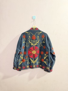 Wholsale Suzani <b>Velvet</b> <b>Jacket</b> Handmade Floral Embroidery <b>Jacket</b> Boho Hippie <b>Jacket</b> Inside Cotton Iining <b>Jacket</b> Winter <b>Jacket</b> - Product Image 3