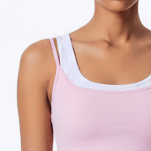 Ensemble de yoga 2 pièces rose : Crop top à col halter et fermeture éclair quart de tour, et Legging taille haute longueur intégrale, sans couture, extensible dans les quatre sens, en Spandex/Nylon - Product Image 5
