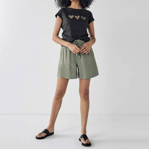 Camiseta de Verano 2025 para Mujer, 100% Algodón Grueso y Transpirable, Cuello Redondo, Manga Corta, Personalizable, Secado Rápido, Protección UV - Product Image 3