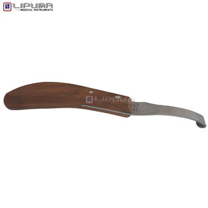 LIPUMA Couteau à double tranchant pour sabots 22cm, réutilisable, pour la coupe des sabots, manche en bois, pour chevaux, lapins et bétail - Product Image 3