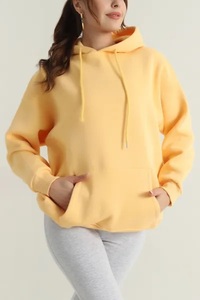 Best 2026 Design Pullover Oversize Plus Size Hooded Polyester/Cotton Plain Dyed Autumn Long-Sleeved Women's <b>Hoodie</b> Sale - Product Image 2