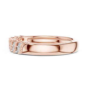 Anillo de Diamantes Cultivados en Laboratorio SERENITY WAVE, Oro Sólido de 18 Quilates, Chapado en Rodio, Estilo Minimalista, para Compromiso, Boda, San Valentín, Uso Diario - Product Image 3