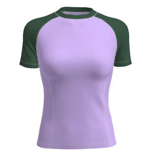 2026 New Unisex Short Sleeve Rash Guard Orange Quick Dry Spandex/Polyester Adult <b>Swim</b> <b>Shirt</b> UPF50+ Breathable Eco-Friendly - Product Image 6