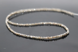 Cuentas Rondelle facetadas de diamantes de champán naturales 2mm 38cm marrón claro para la fabricación de joyas-Material de piedra - Product Image 5