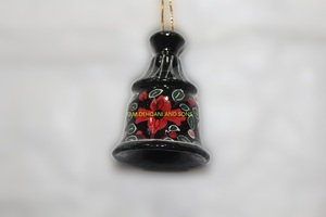 Campanas Navideñas Metálicas en Relieve, Hexagonales, Rojas y Verdes, con Copos de Nieve, Árbol y Renos, Decoración Colgante con Cuerda de Yute - Product Image 6