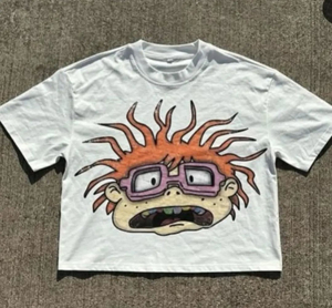 Camiseta Vintage con Estampado DTG y Lavado Ácido para Hombre, 100% Algodón, Hombros Caídos, Corte Holgado y Cuadrado, Diseño Recortado, Tejido de Tela - Product Image 1