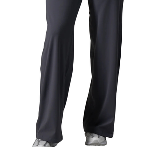 Pantalon de sport gris foncé taille haute pour femme, coupe large, extensible et doux, idéal pour le yoga, la gym et le fitness - Product Image 5