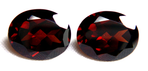 PDM Gems Supply – Paire de pierres précieuses en grenat de forme ovale, 10 carats, 2 pièces, pierres rouge foncé pour bagues, boucles d'oreilles et pendentifs - Product Image 3
