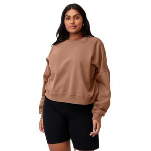 Streetwear personnalisé couleur bloc sweat femmes pull haute qualité polaire coton pull col rond Streetwear sweat à capuche décontracté - Product Image 1