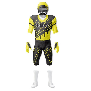 Uniforme de Fútbol Americano Personalizado 100% Poliéster, Cuello en V, Diseño Único, Conjuntos al por Mayor, Tallas Grandes, Ambiente de Equipo Nocturno - Product Image 2