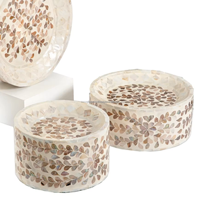 Soporte de pastel de diseño hexagonal hecho a mano madre perla incrustaciones mejor plato de pastel tradicional indio para Ramadán Eid herramientas decorativas para pasteles - Product Image 6