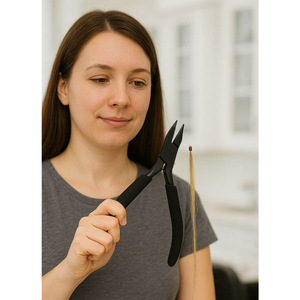 MIANBRO ENTERPRISES Pinces et outils multifonctionnels en acier inoxydable noir mat pour extensions de cheveux à usage commercial - Product Image 6