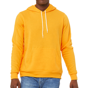 Personnalisé 400gsm 100% coton polaire écologique Streetwear poche coupe régulière grande taille hommes hiver à capuche avant chaleur - Product Image 5