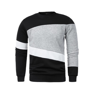 Men's Premium 100% Cotton Knitted Fleece O-<b>Neck</b> Pullover Sweatshirt Eco-Friendly Breathable Solid Embossed Printed Design Front - Product Image 1