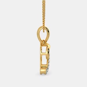 Modern gold diamond pendant for women lightweight fine jewelry for daily wear and party with elegant design and premium look - Product Image 4