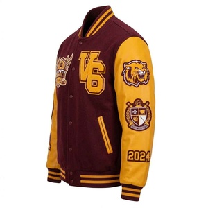 Chaqueta Letterman Personalizable de Lana 100% con Cremallera Clásica Premium, Estilo Béisbol Vintage, Novedad 2026 - Product Image 5