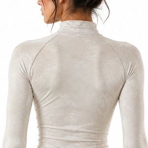 <b>Women</b> <b>Compression</b> Shirt Premium Rash Guard Full Sleeve Anti-Uv Front Logo Print Lightweight Fabric Custom Made Desgin - Product Image 4