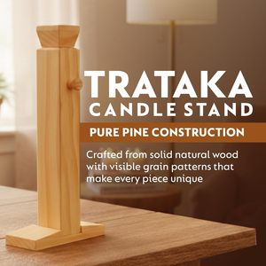 Soporte de Madera para <span class=keywords><strong>Trataka</strong></span>, Portavelas para Yoga y Meditación, Soporte de Madera Natural Hecho a Mano - Product Image 6