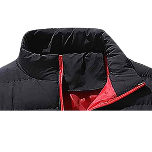 Windproof Breathable Eco-Friendly Casual Winter Jacket Pockets Wholesale Custom OEM Printed <b>Fleece</b> Puffer Stand Collar Front Men - Product Image 6