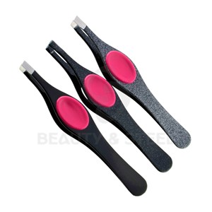 Pinces à épiler en acier inoxydable de qualité supérieure, pointe inclinée, pack varié avec tension calibrée, résultats professionnels - Product Image 1