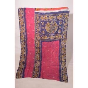 Soft Cotton Kantha Gudri Printed Vintage Washable Reversible <b>Handmade</b> <b>Quilt</b> Bedspread for Bedroom and Living Room Decor - Product Image 2