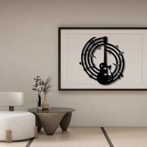 Horloge murale Art Déco en fonte avec notes musicales, utilisation intérieure/extérieure, cadeau élégant avec sonnerie horaire - Product Image 3